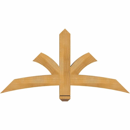 Ekena Millwork Davenport Rough Sawn Timber Gable Bracket, Western Red Cedar, 48"W x 24"H x 4"D x 4"F, 12/12 Pitch GBW048X24X0404DAV00RWR